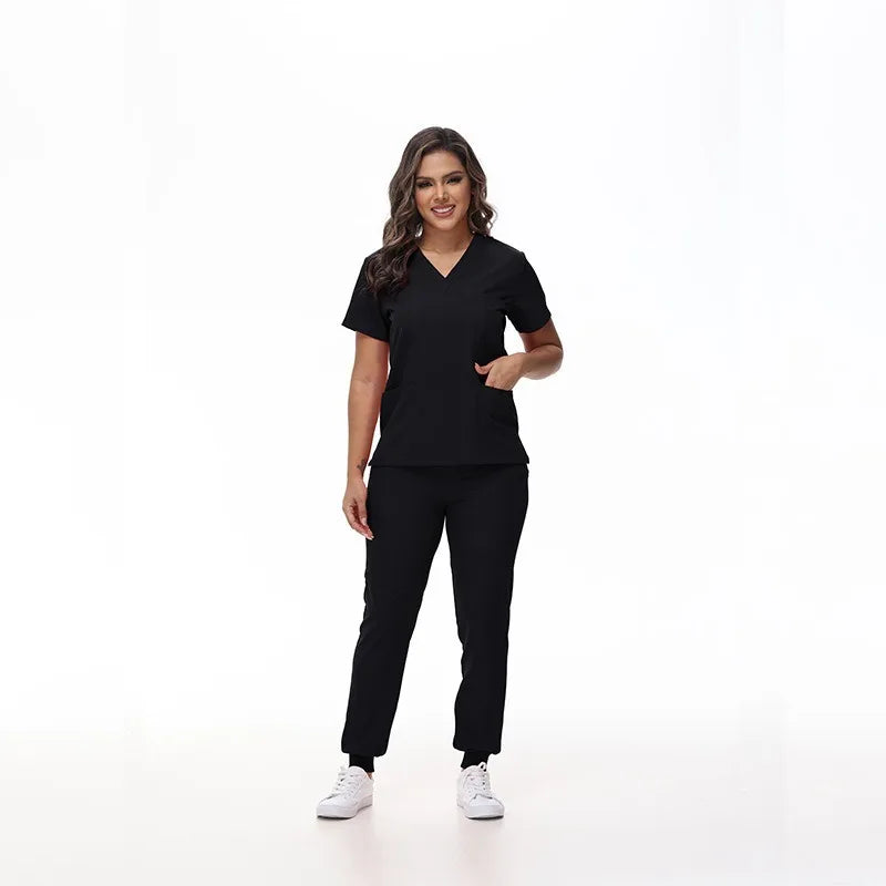 Black Scrub Set