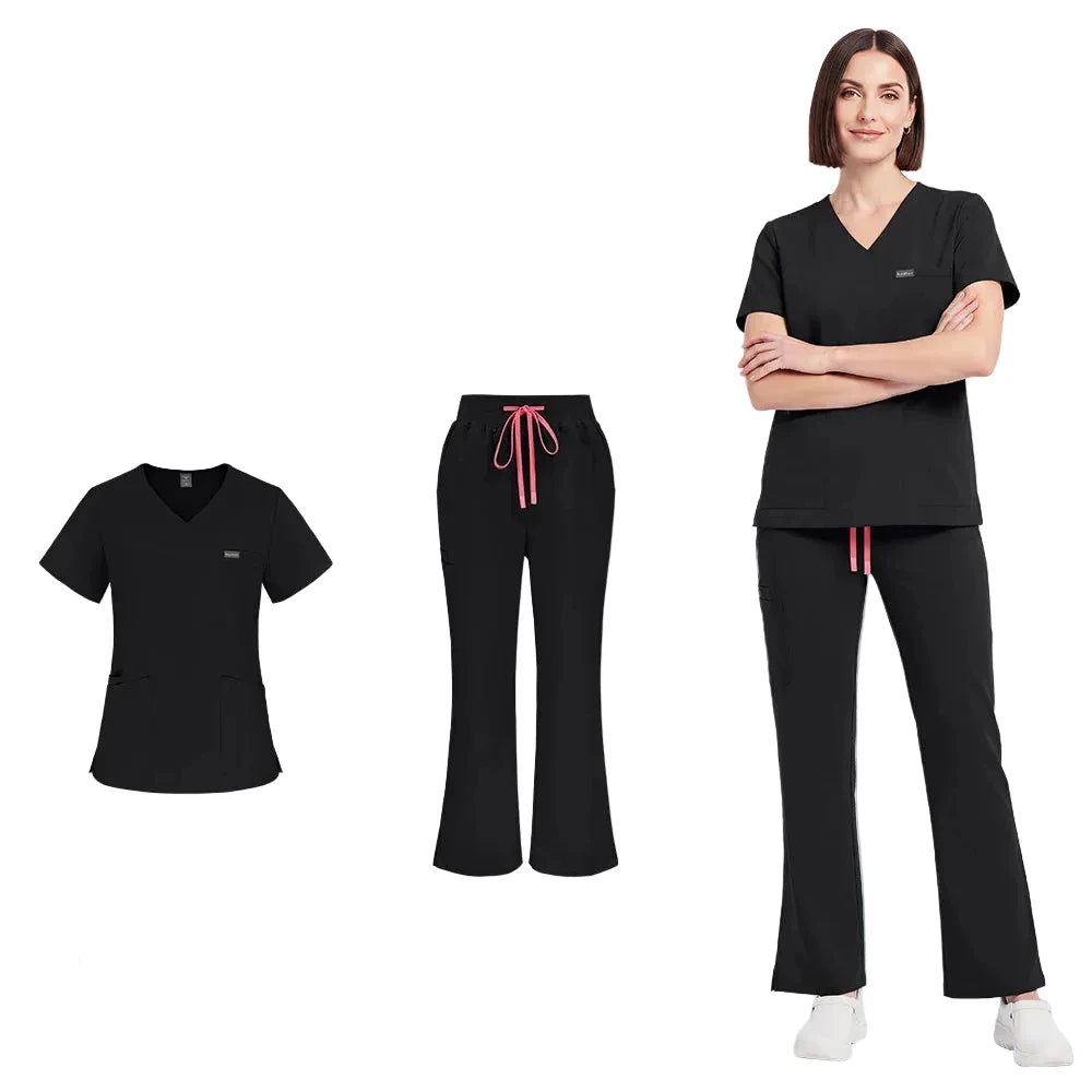Black Scrub Set