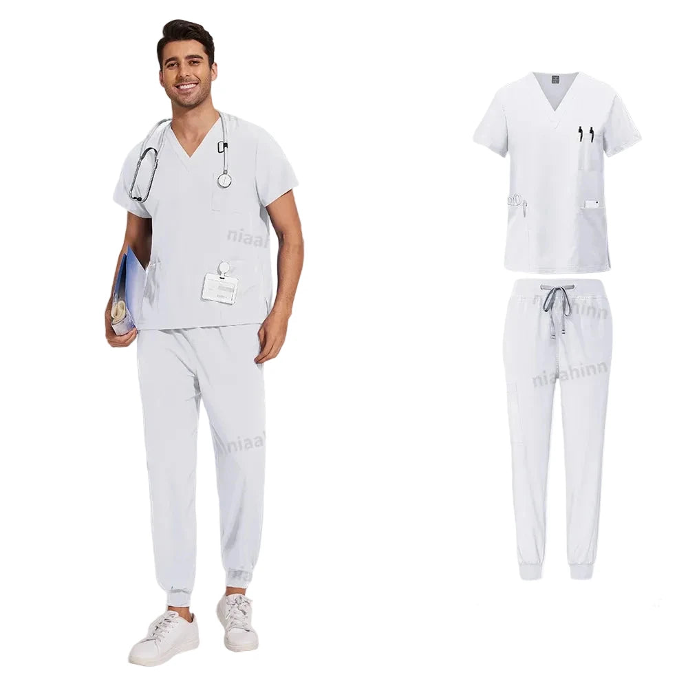 White Scrub Set