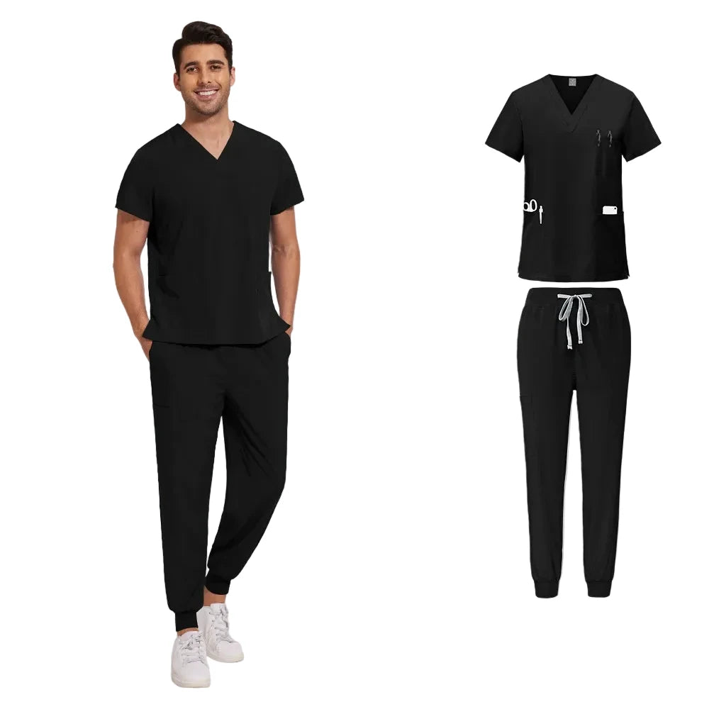 Black Scrub Set