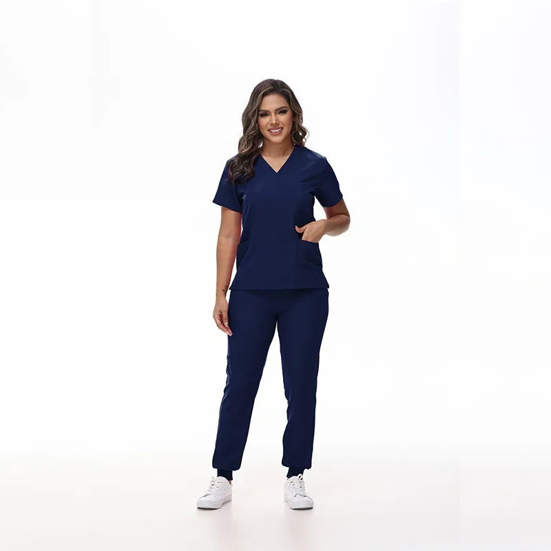 Navy Blue Scrub Set
