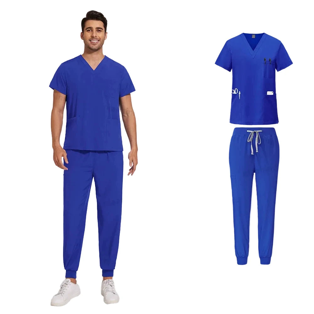 Royal Blue Scrub Set