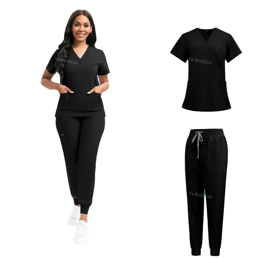 Black Scrub Set