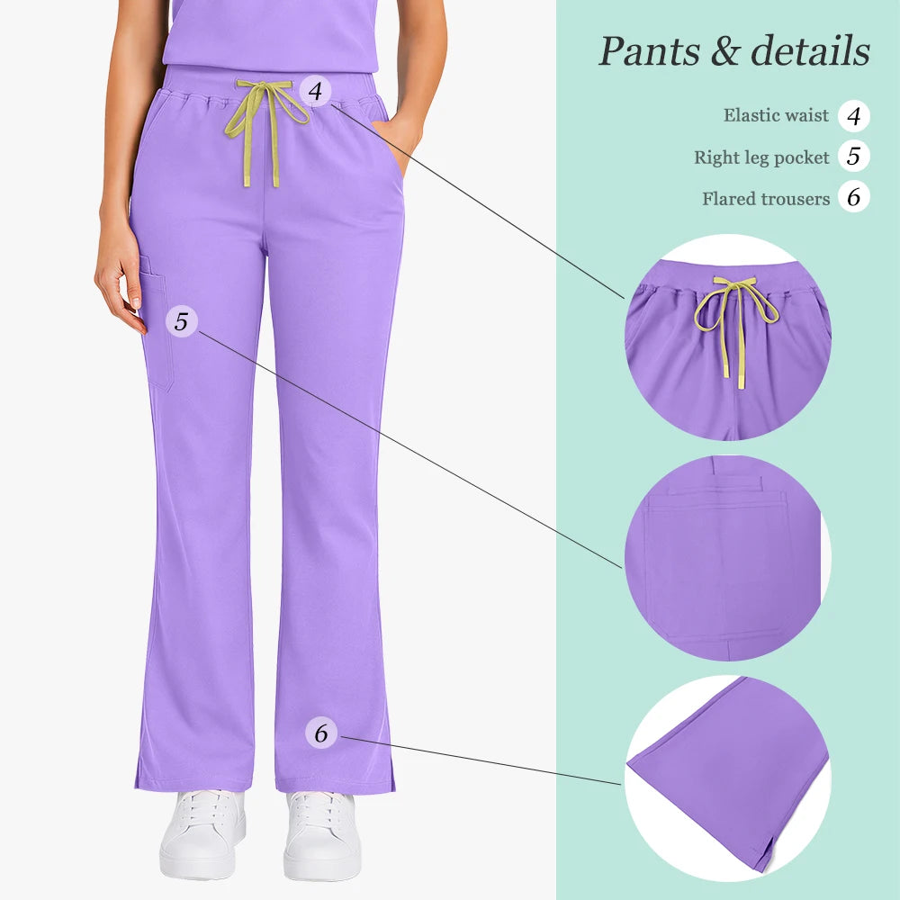 Haze Blue Scrub Set
