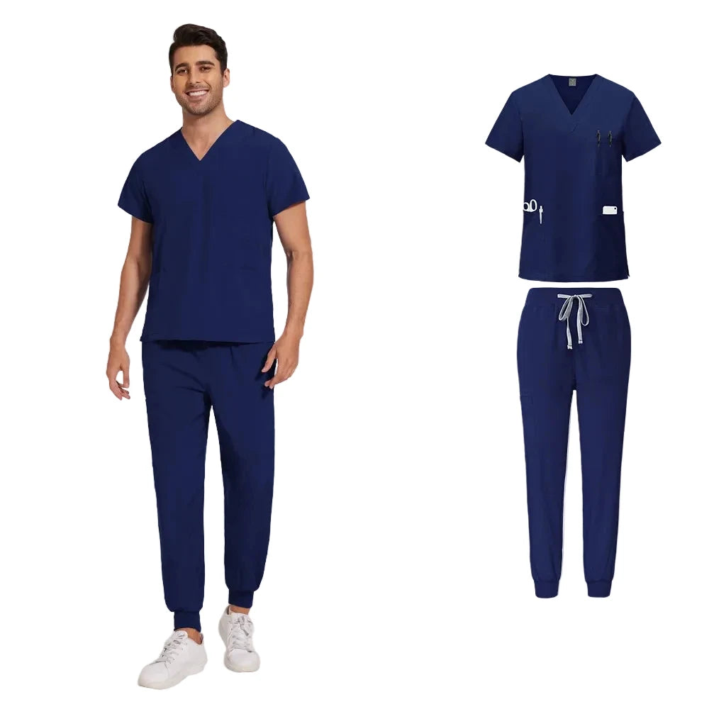 Navy Blue Scrub Set